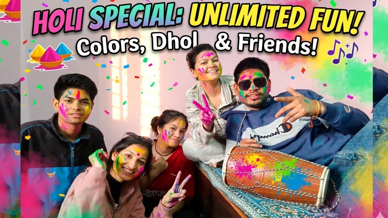 HOLI DHAMAKA LIVE! 🎨 Music, Masti & Non-Stop Fun! road to 1k subs