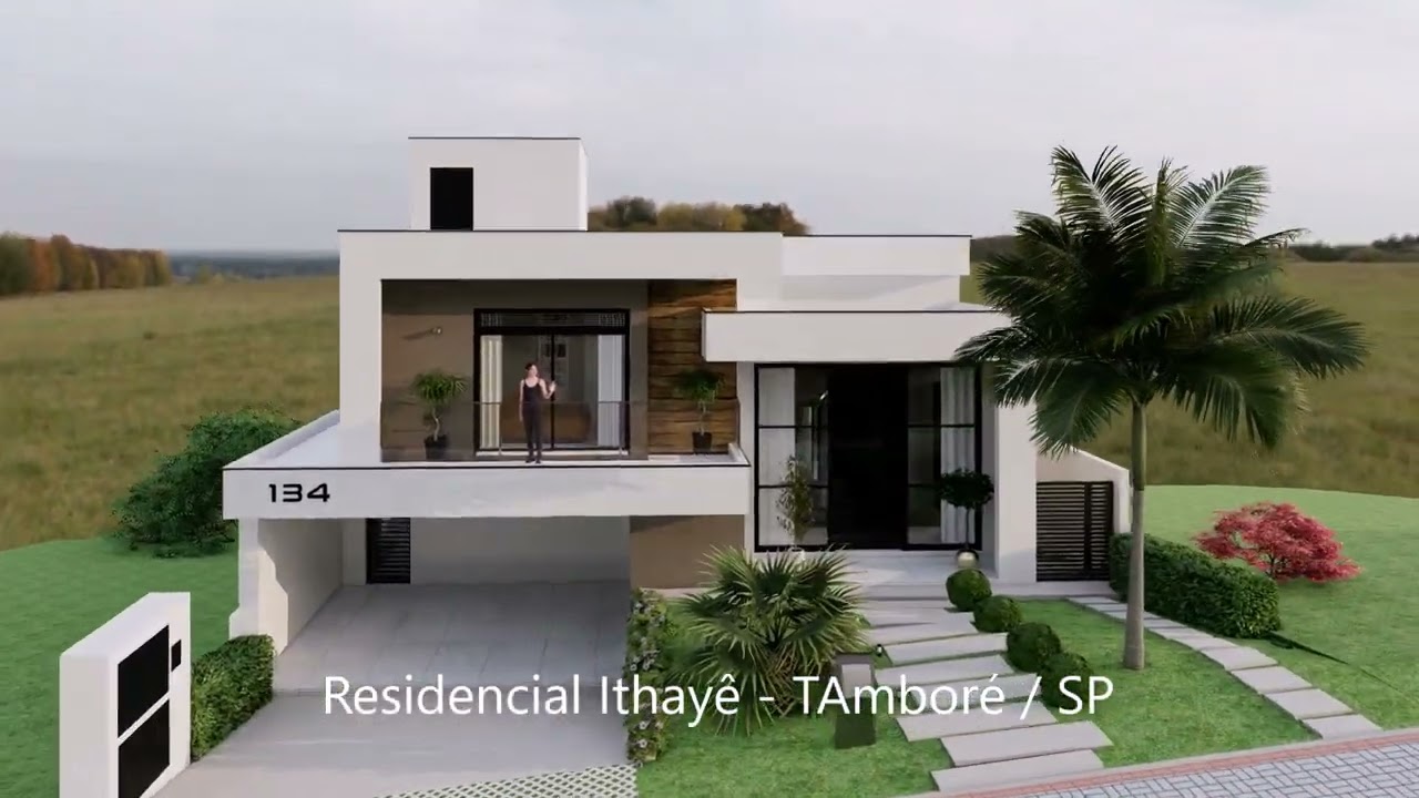 Projeto Sobrado Moderno -  condom&iacute;nio  Residencial Itahy&ecirc; / Tambor&eacute; - SP