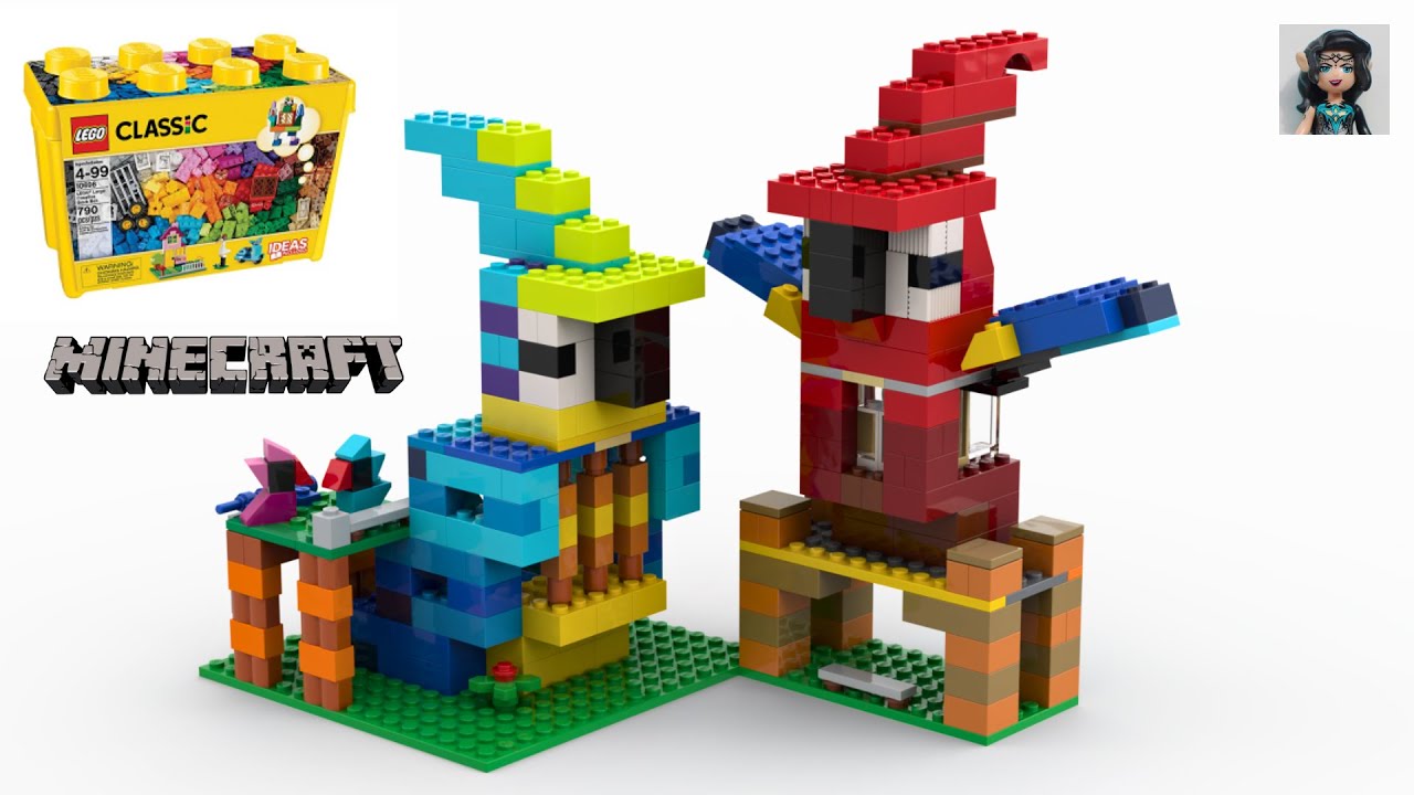 MINECRAFT PARROT HOUSES Lego classic 10698 ideas How to build