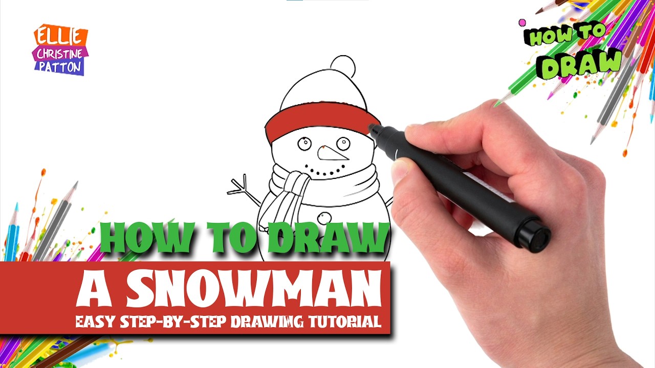 Draw a Snowman in 5 Minutes ❄️ | Super Simple Step-by-Step Guide