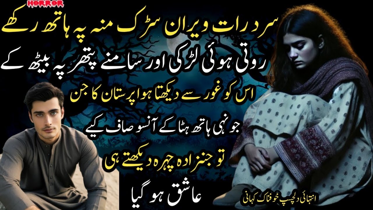 Sard Raat Weran Sarak Mu Pe Hath Rakhey Roti Hui Ladki Aur Samney Pathar Pe Beth K Usko Ghoor Say
