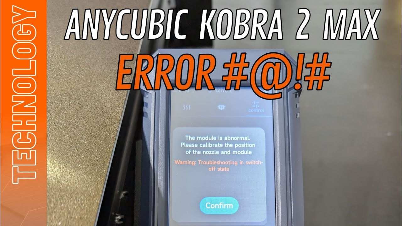 Ошибка первоначальной настройки Anycubic Kobra 2 Max. Модуль работает некорректно. Пожалуйста, от...