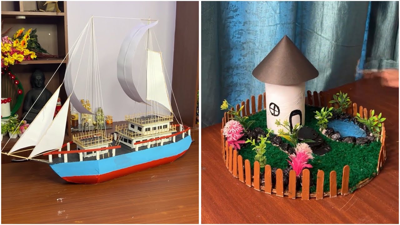 DIY Ship Model & Miniature Fairy House | Creative Craft Ideas for Beginners