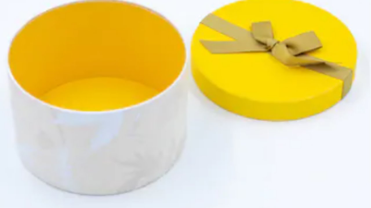 How To Make A Round Shaped Paper Gift Box Diy Paper Box, Art and Craft Making