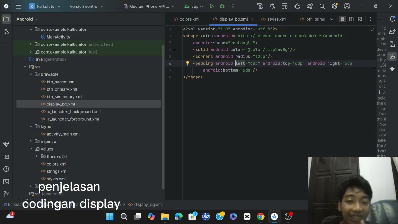 Tutorial pembuatan kalkulator di Android Studio