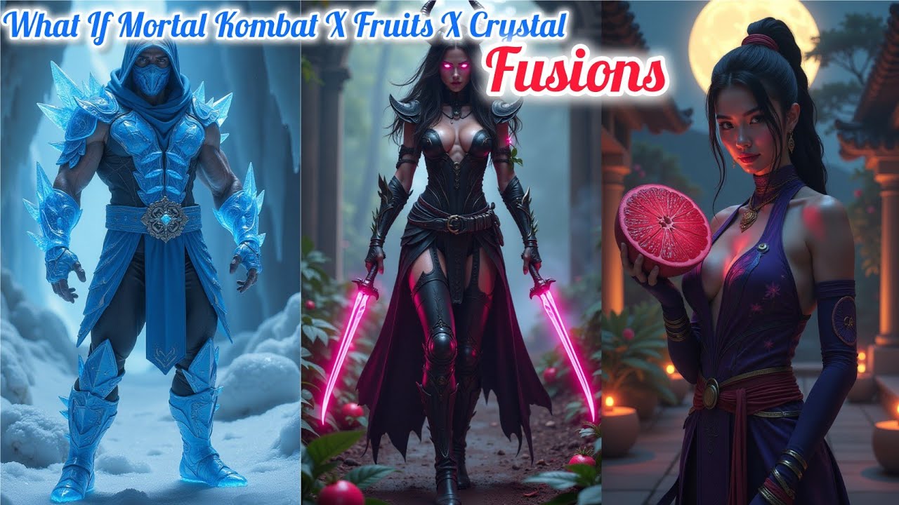 Real life Character Fusion Mortal Kombat X Fruits X Crystal
