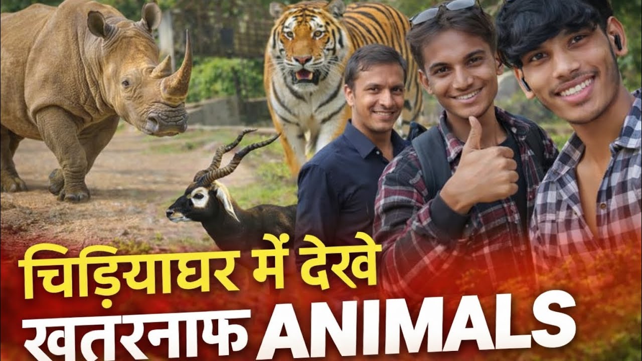 🦏 आज का Zoo Vlog | चिड़ियाघर में दिखे खतरनाक Animals | Ishu kashyap | trend youtube |uploading video