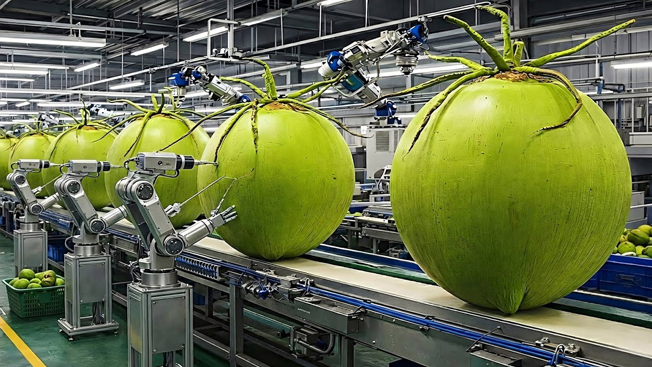 Inside a Modern Coconut Processing Factory | From Raw Coconuts to Final Products