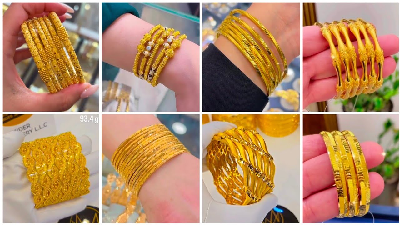 Top Trending Gold Bangles Designs with price l Unique Gold Bangle Designs 2025   @horainshop ​
