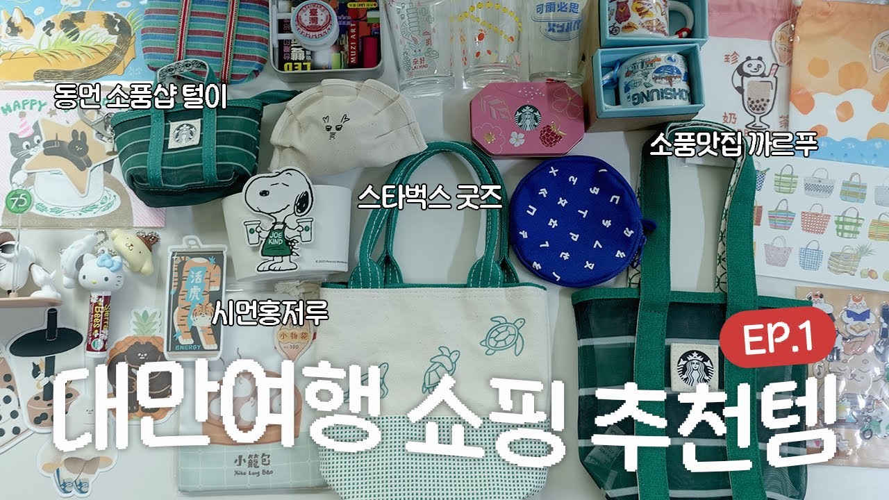 맥시멀리스트의 대만 쇼핑 하울 추천템 🛍️ | 대만 소품샵 털이, 스타벅스 굿즈, 선물용 아이템까지!