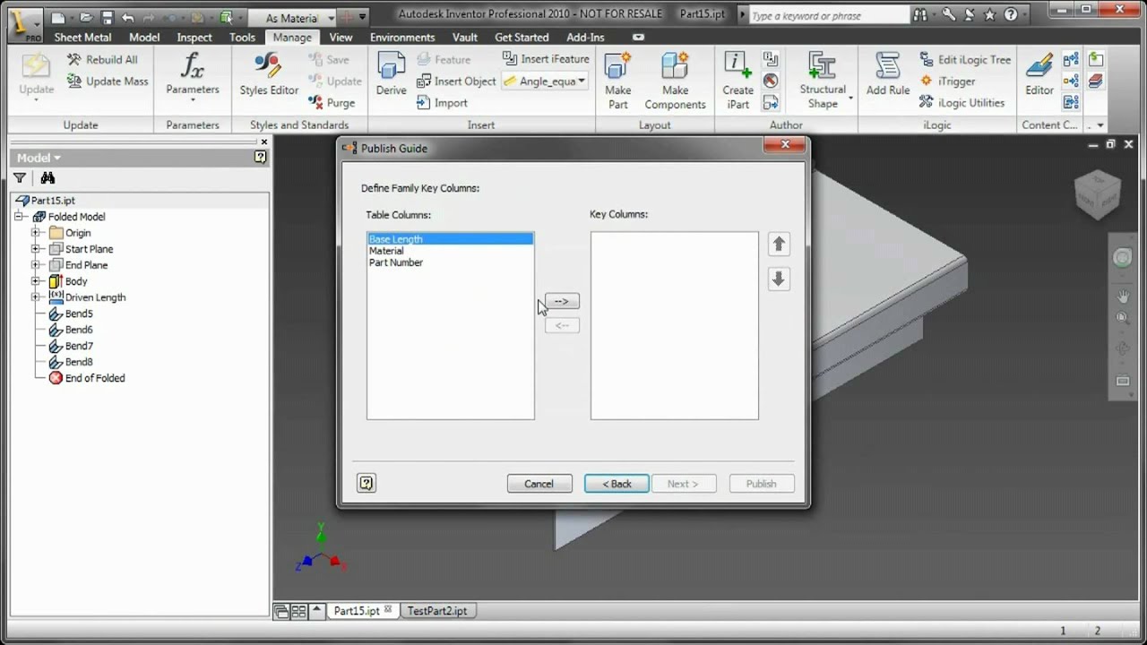 Autodesk Inventor Sheet Metal Components for Frame Generator