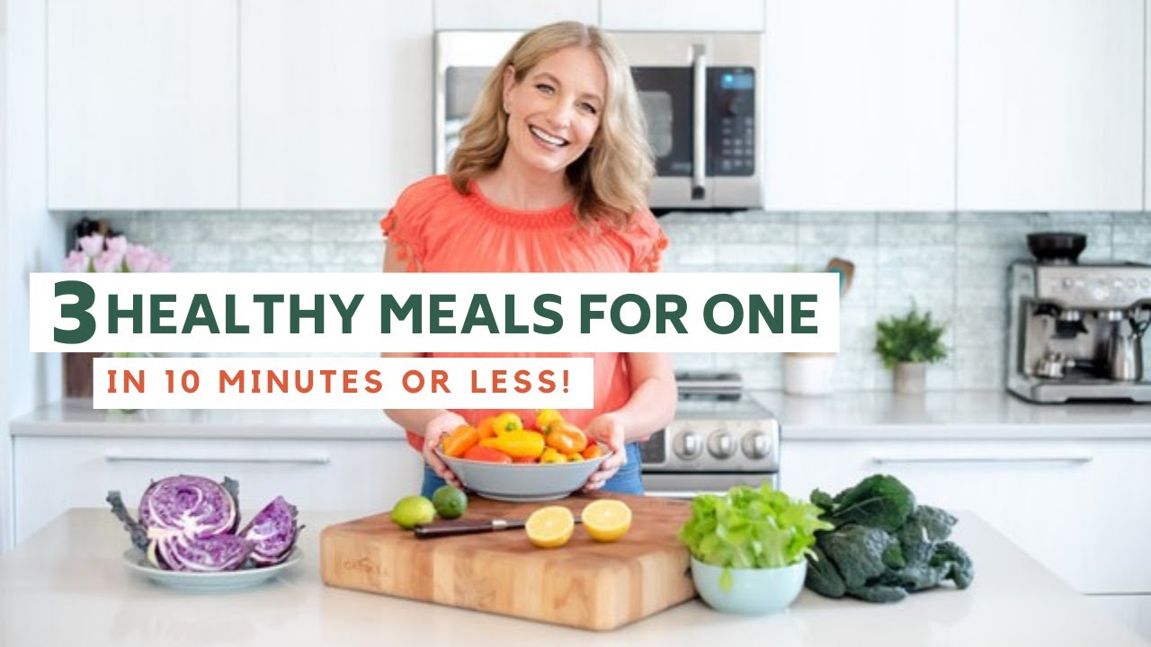 Three Healthy Meals for One with only a handful of ingredients
