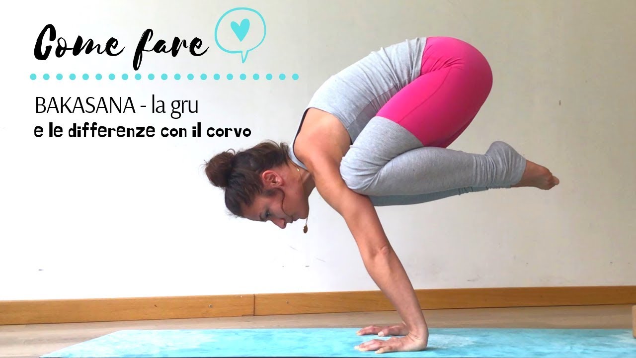 Kakasana e bakasana - posizione del corvo e della gru