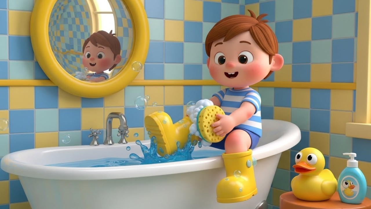 Bath Time Fun Song 🛁 | Splashy Kids Song | Playful Nursery Rhyme