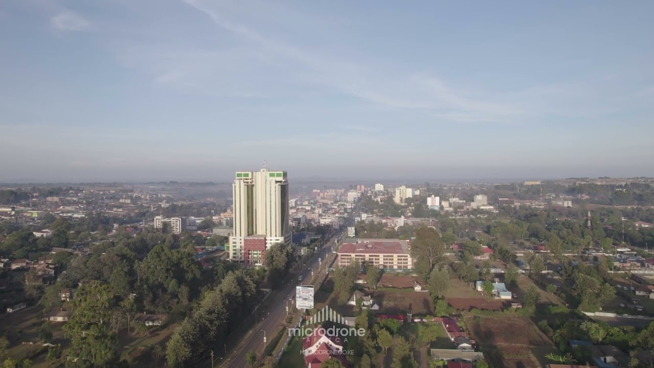 Eldoret City Aerial Drone Stock footage, Kenya