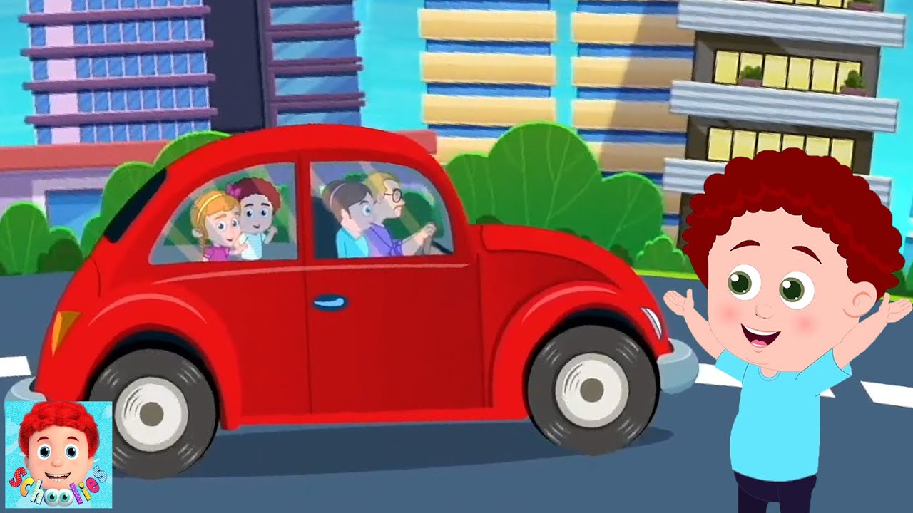 Papas rotes Auto und Vorschulreime + Fahrzeuglieder auf Deutsch von Schoolies