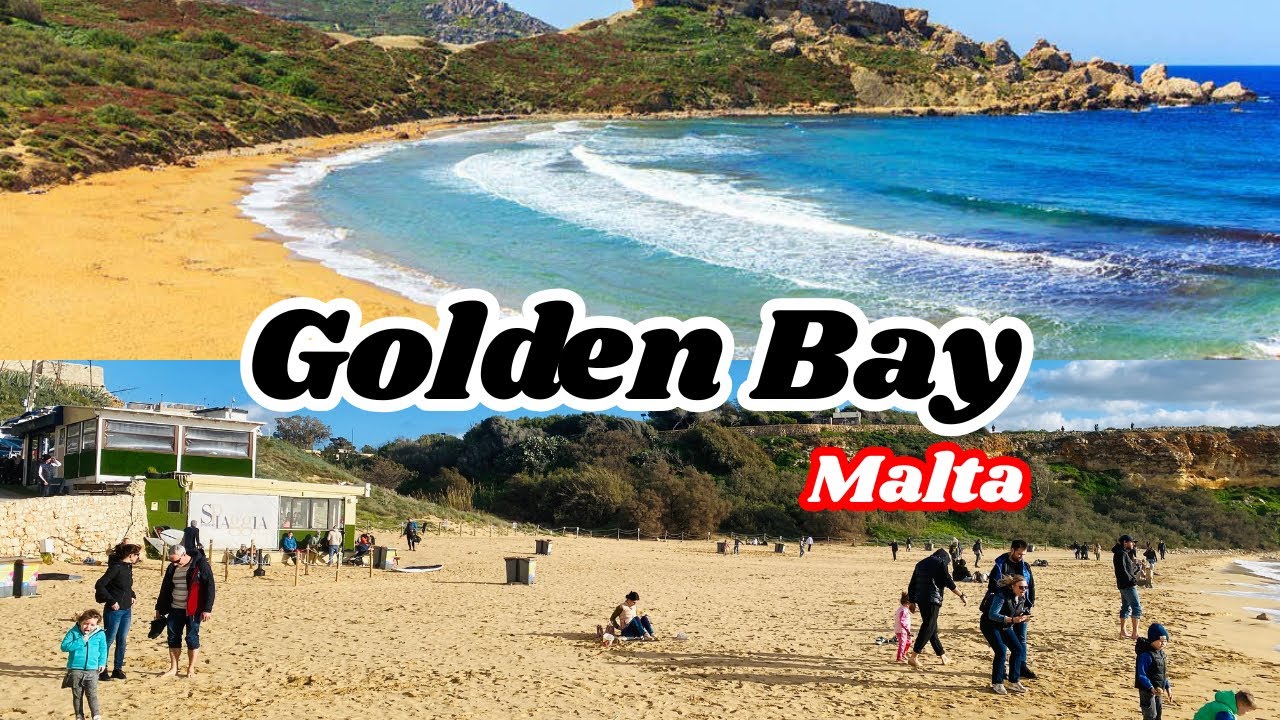 Golden Bay Beach 🏖️ Malta 🇲🇹|Golden Bay|Golden Bay Beach Malta|Malta Hotel