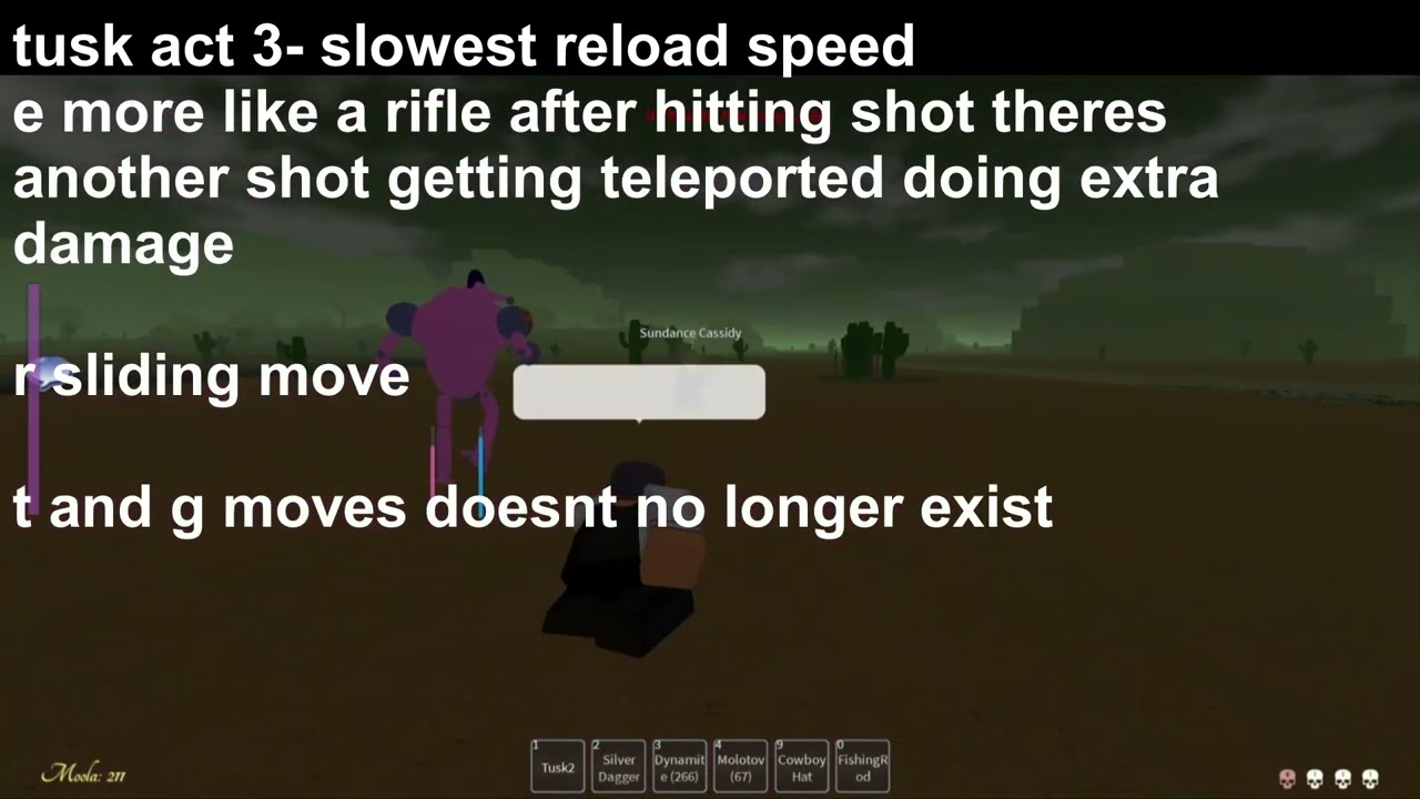 Bridger Western Roblox Tusk showcase