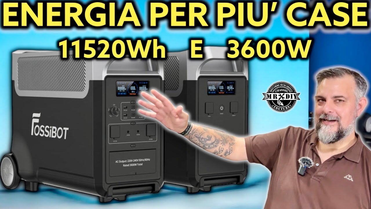Alimenta anche più case per più di 18 anni. Accumulo fino a 11520Wh Power station Fossibot F3600 pro