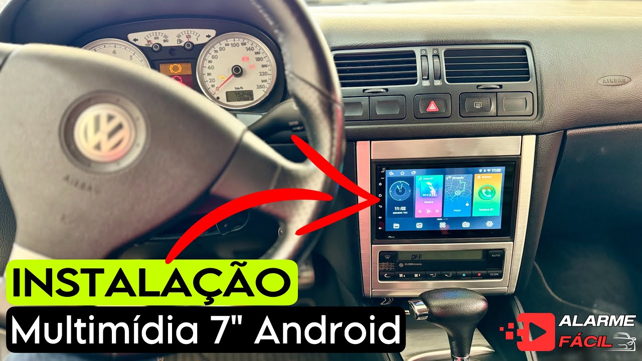 Instalação Multimídia  7” Android Volkswagen Golf ✅ Custo Beneficio