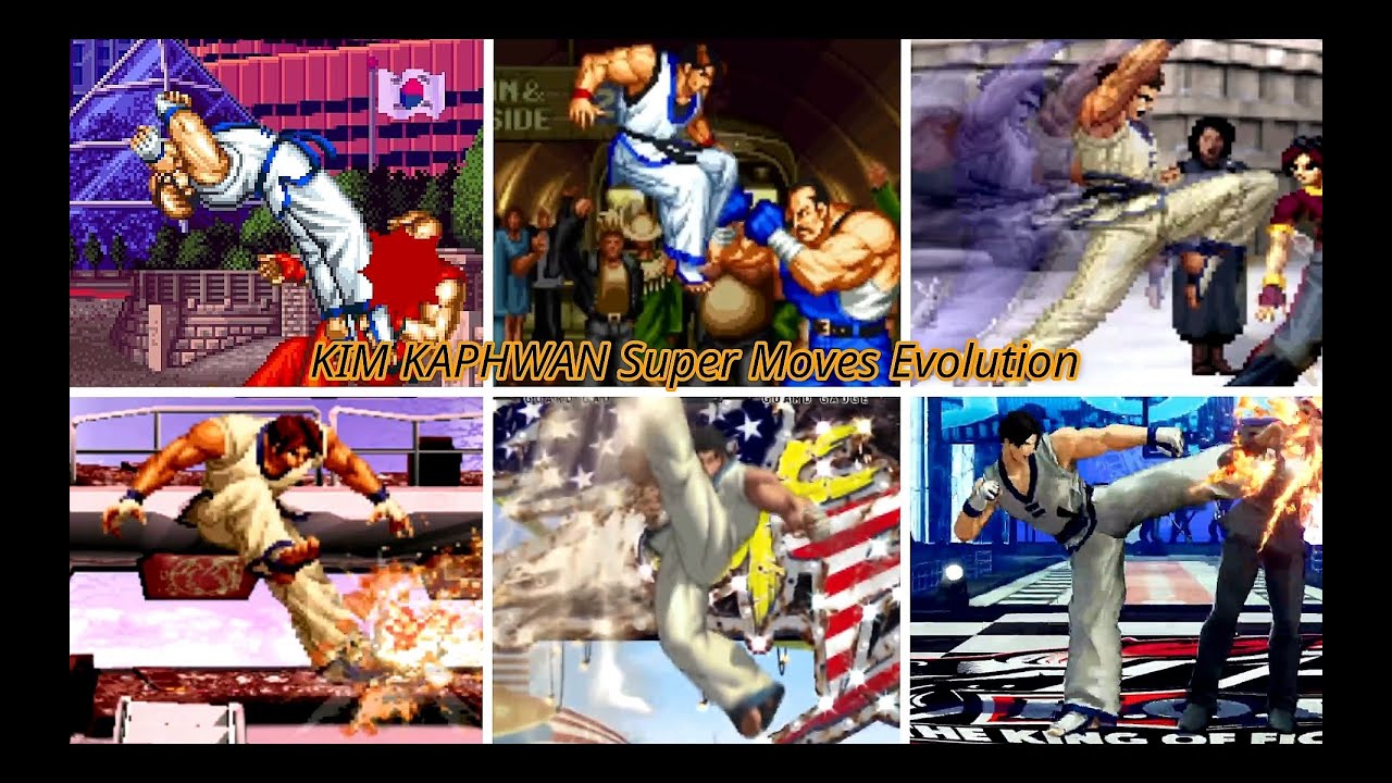 KIM KAPHWAN Super Moves Evolution 1990 To 2023 - Fatal Fury To KOF XV || Taekwondo Master ||