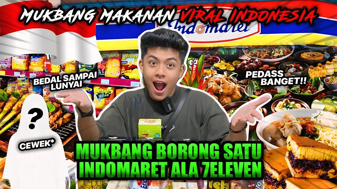 MUKBANG VIRAL MAKANAN TERPEDAS 10X SPICY INDONESIA!!! CEWEK TEMAN BORONG SATU INDOMARET?!