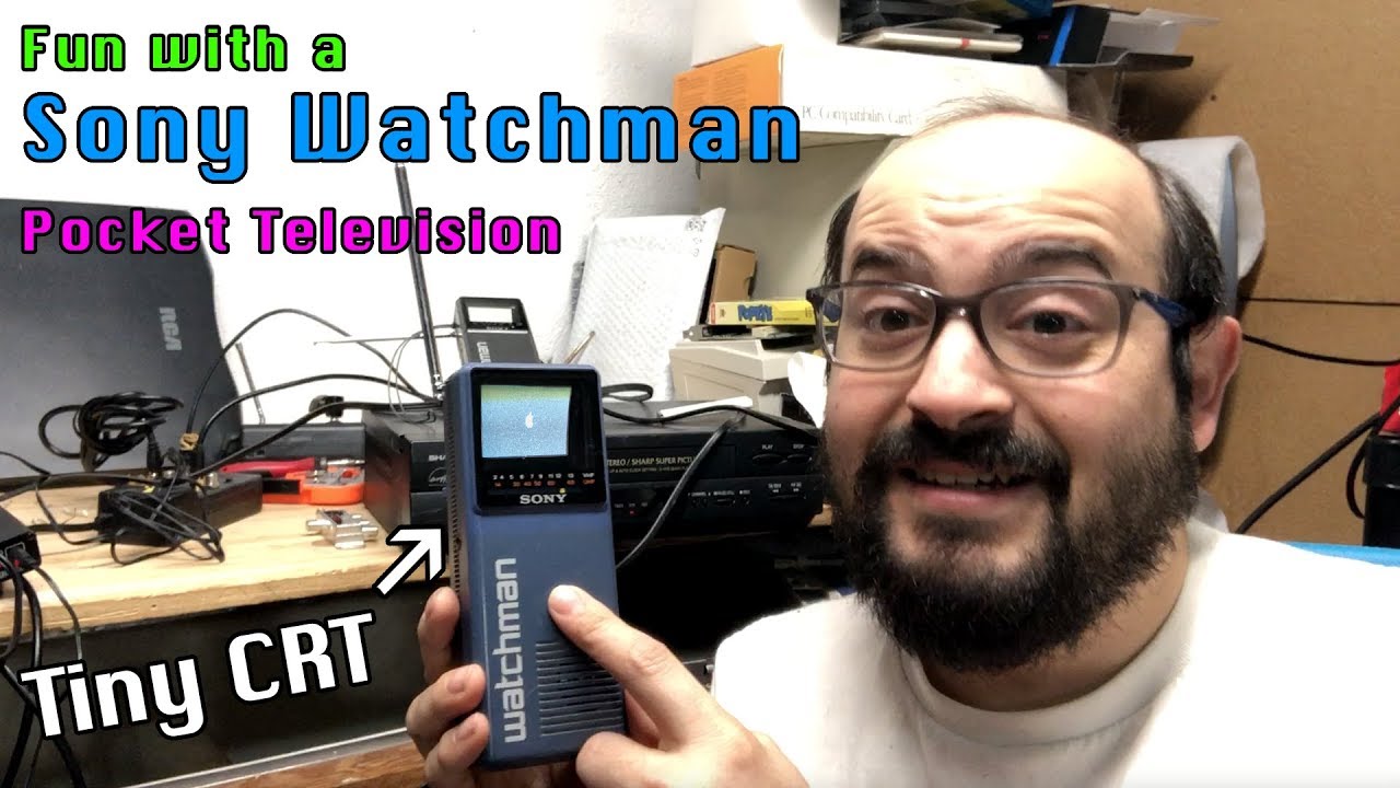 Mac84: Fun with a Vintage Sony Watchman Pocket CRT TV from 1985