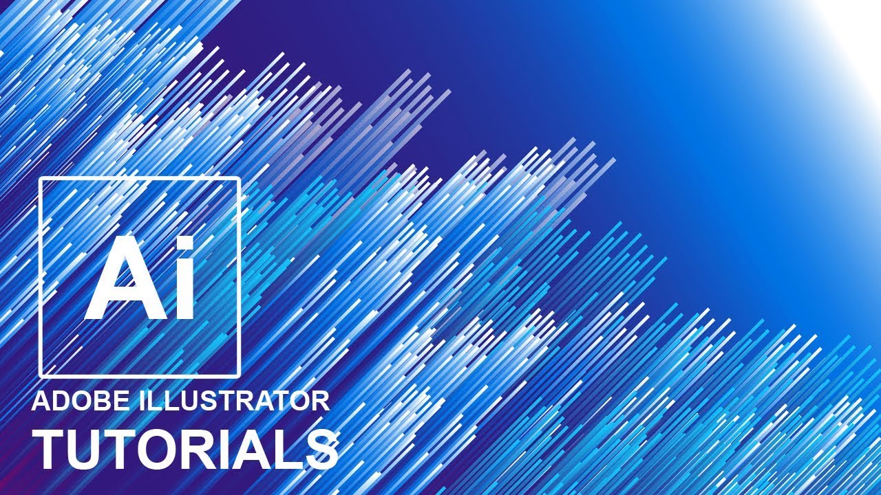 Blue Abstract Background | Straight Line Design |  Adobe Illustrator Tutorial