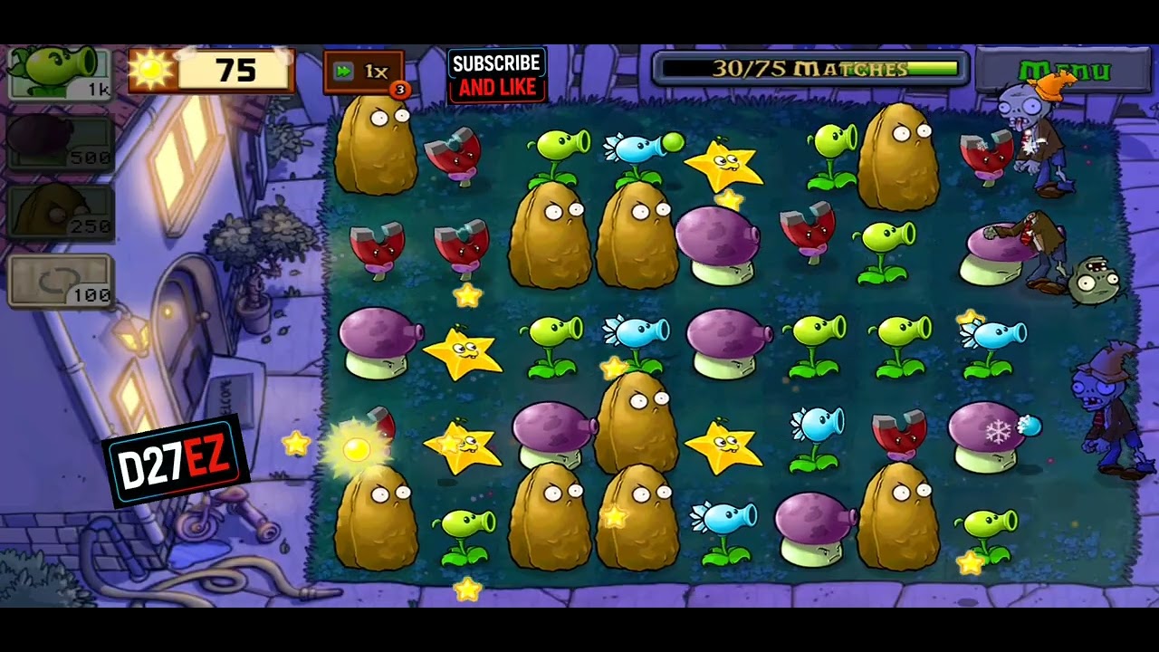 Plants vs Zombies - Mini Games - Beghouled Twist - D27Ez