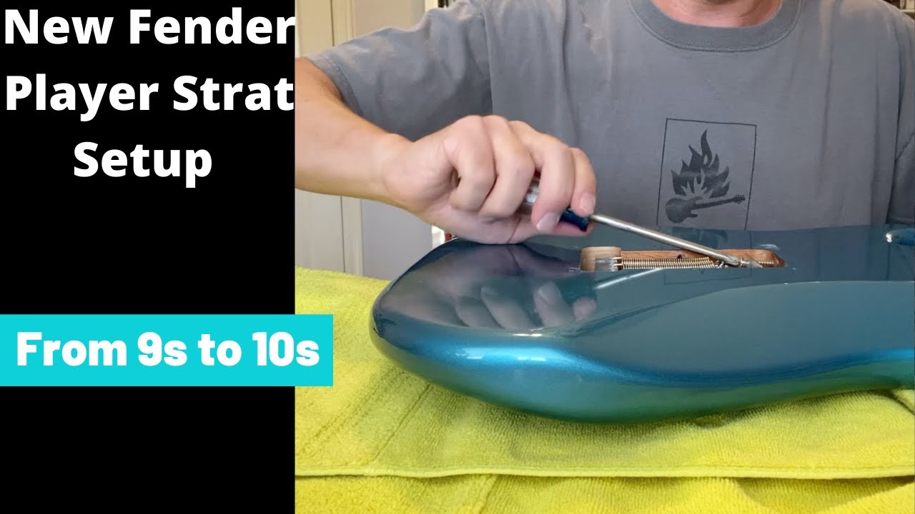 Fender Stratocaster setup -- converting from factory issue 9 gauge to 10 gauge.