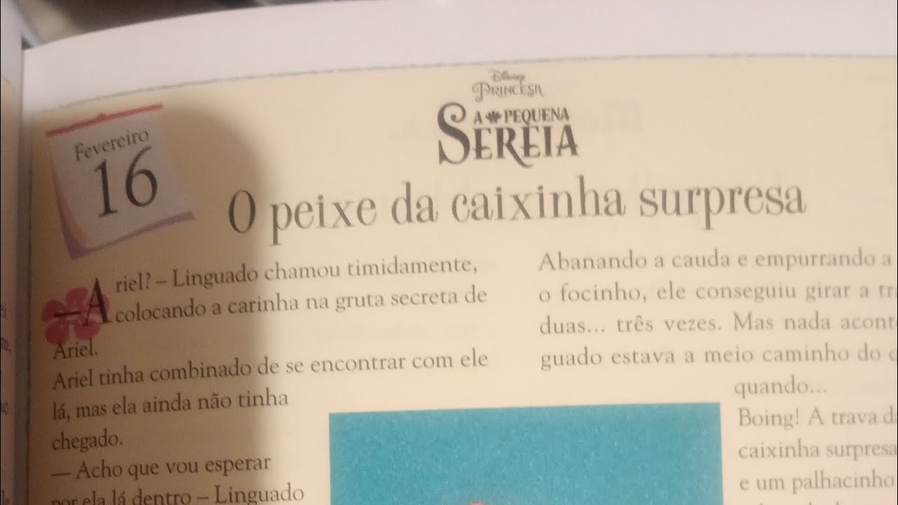 Leitura do dia 16 de fevereiro 📖 O peixe da caixinha surpresa 📖