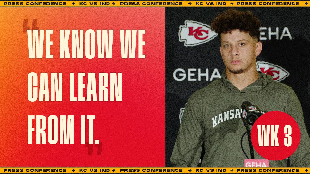 Patrick Mahomes: &ldquo;We know we can learn from it&rdquo; | Press Conference 9/25