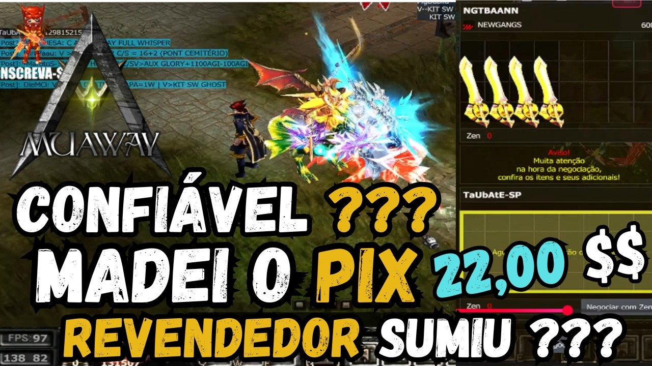 MUAWAY - COMPREI 4 WARS NO PIX EM LIVE - É CONFIAVEL COMPRAR COM REVENDEDOR NO MU EM 2026 ?