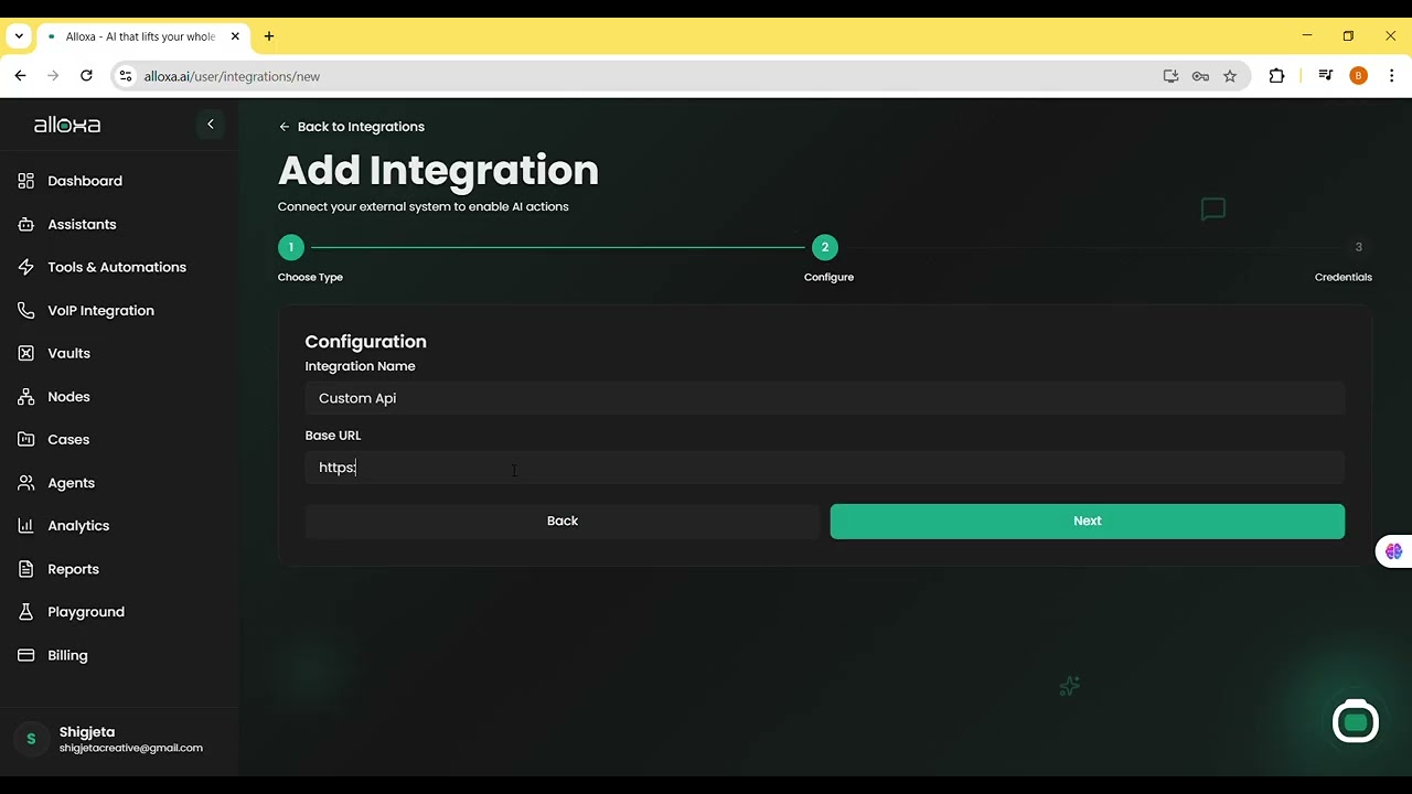 How to Connect Any Custom API to Alloxa