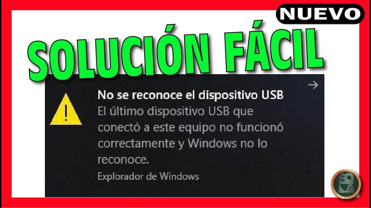 SOLUCIÓN ✅ NO se RECONOCE el dispositivo USB 🔴 o disco duro EXTERNO | Windows 11, 10, 8 y 7