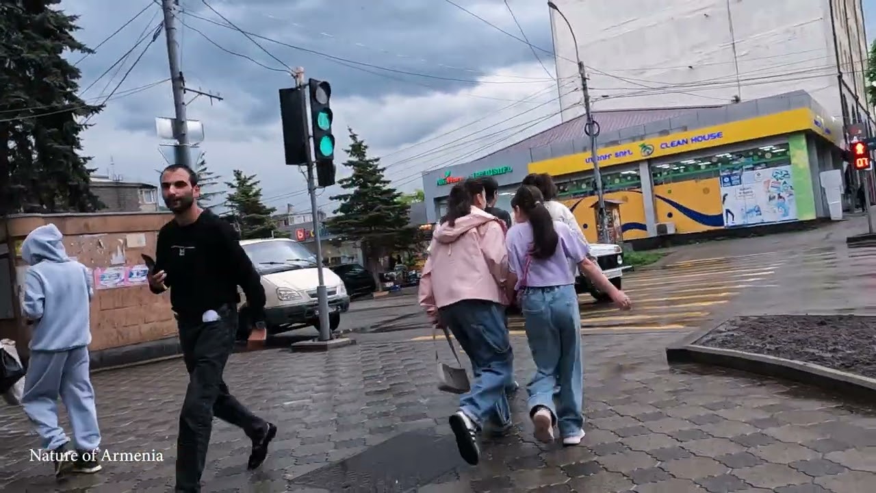 #Ванадзор в дождь. Парк, Мясникян, рынки