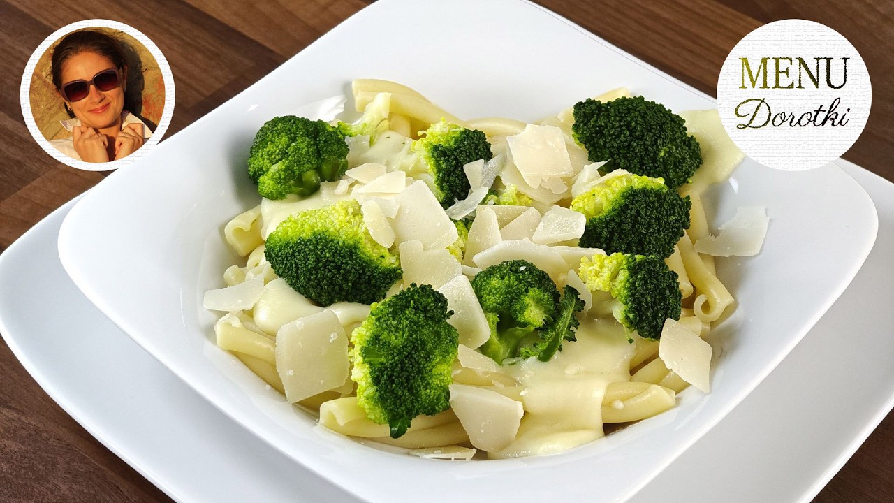 Jak zrobić sos serowy? Makaron z kremowym i aromatycznym sosem serowym i brokułami. MENU Dorotki.