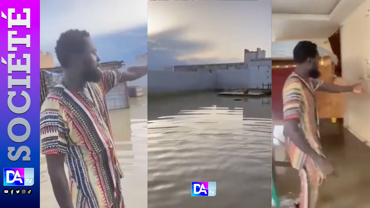 TOUBA- Inondations - Un père ee famille exhibe son désarroi