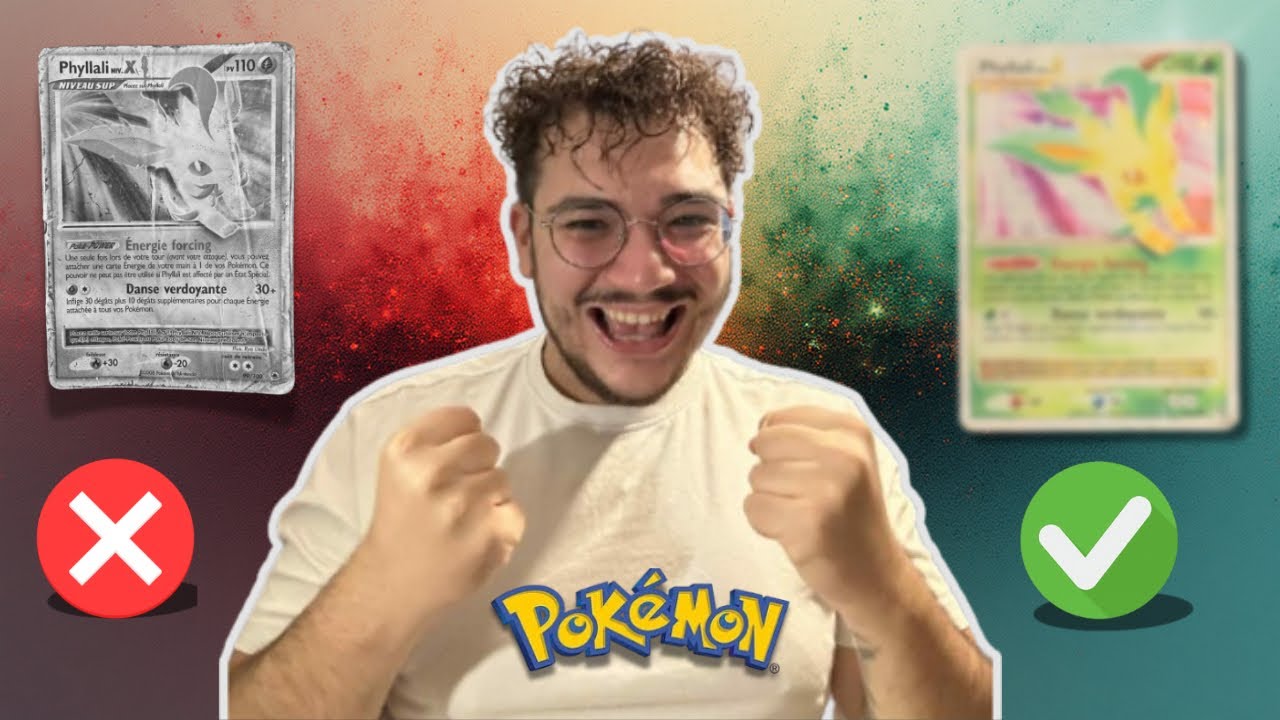 Comment restaurer une carte #pokemon abîmée étape par étape  - TUTO  (Technique de dédoublement) 