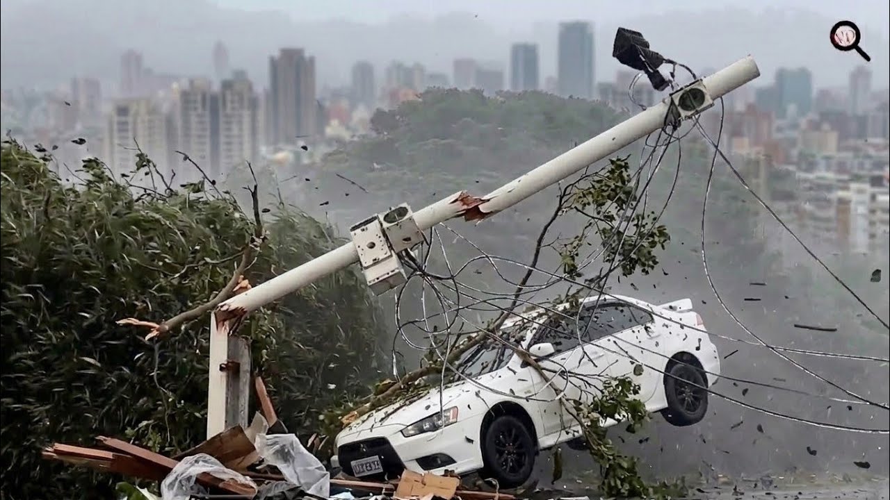 Taiwan Typhoon Bavi Turns Violent: Hsinchu Floods, Taitung Giant Waves, Taichung Storms | July 2026