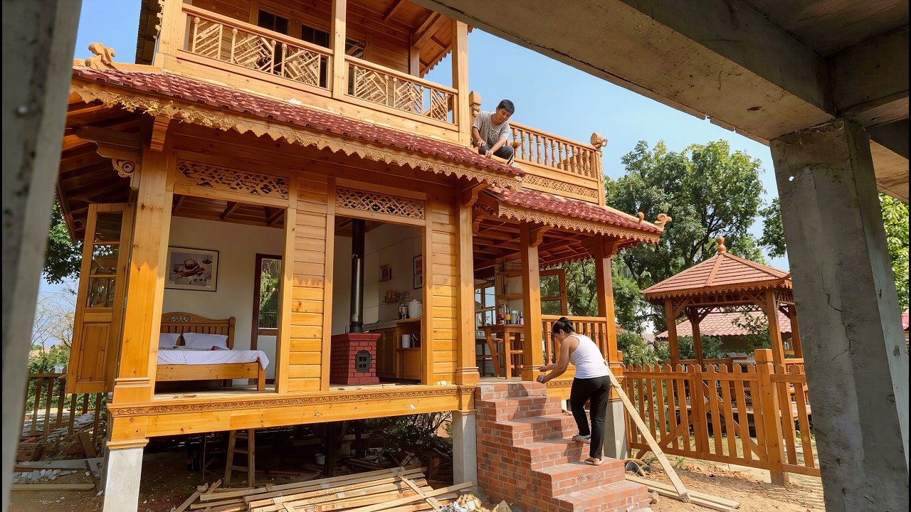 A young couple built a luxurious villa in the forest in just 219 days.| by @BinhNgocMountainLife