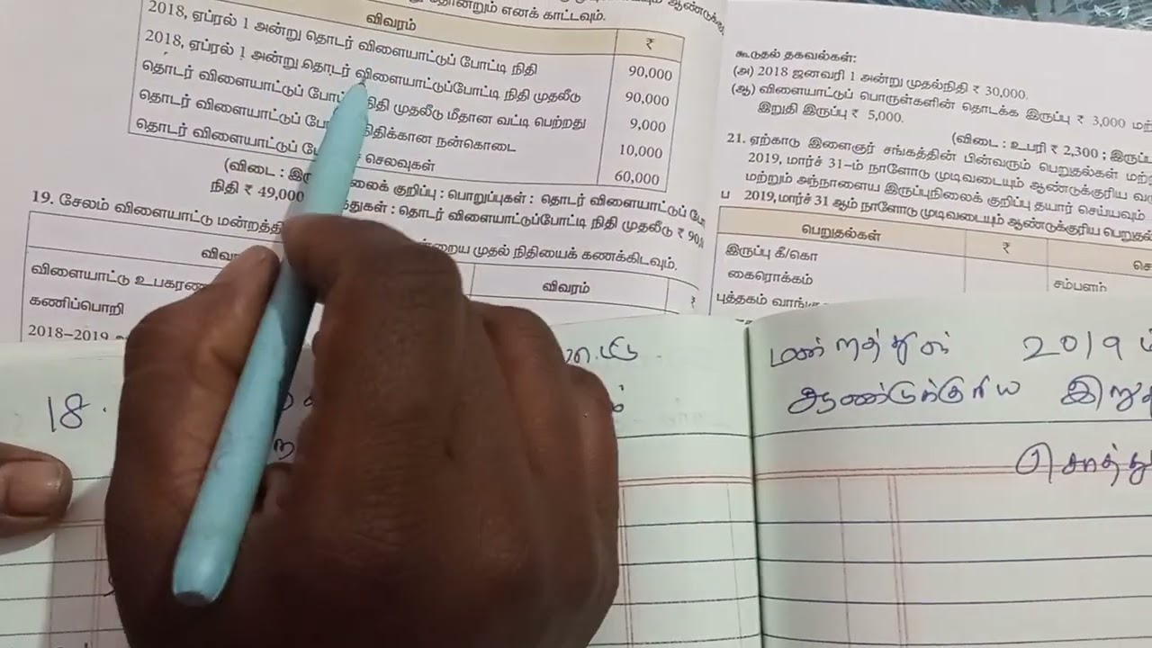 12th std  வருவாய் செலவின பரிசு நிதி பயிற்சி கணக்கு 18