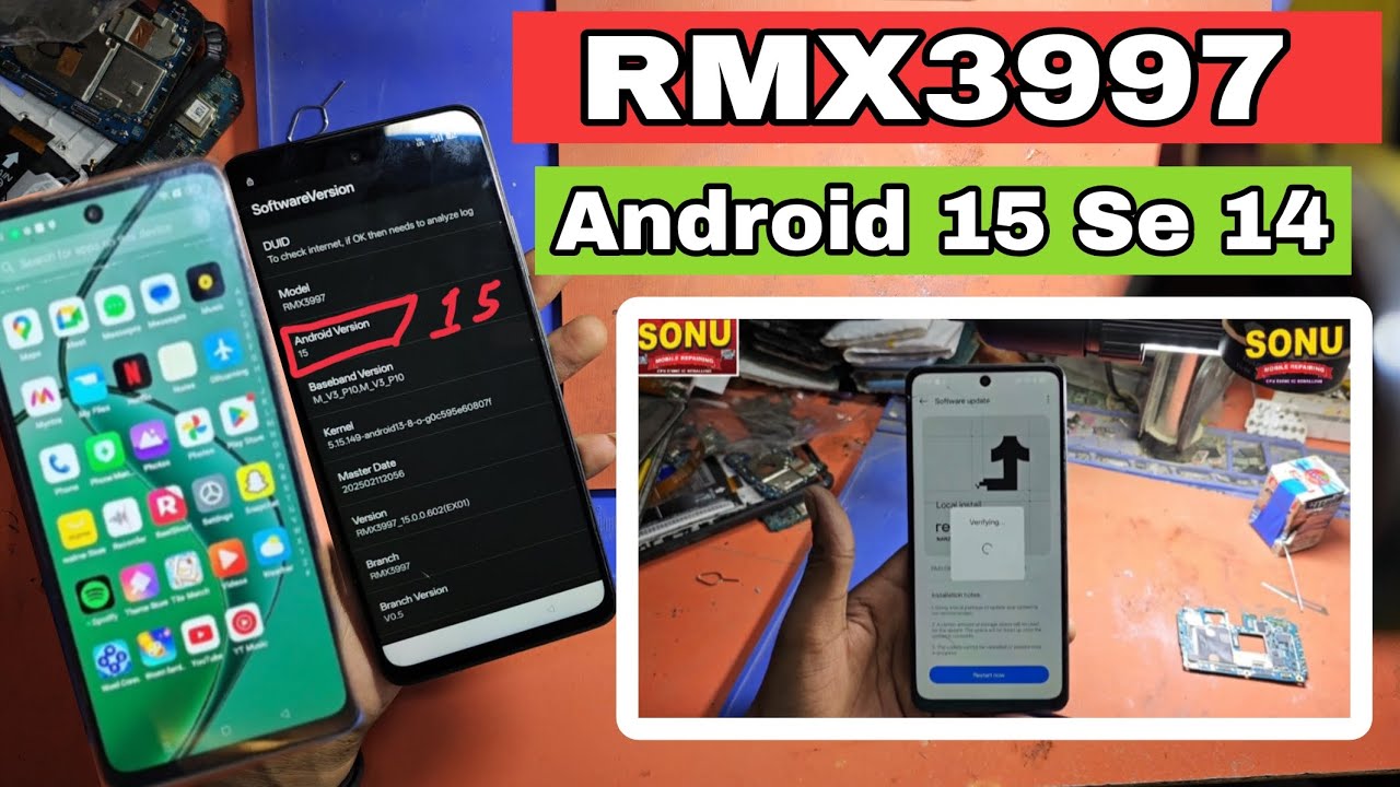 Realme Narzo N65 5G Rmx3997 Android version 15 se 14 mein kaise convert Kiya jaega this video in the