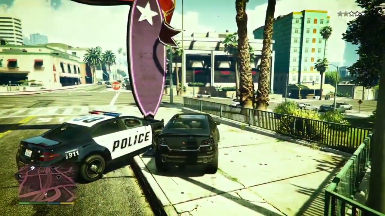 GTA 5 : Police chase went out of control #gta 
