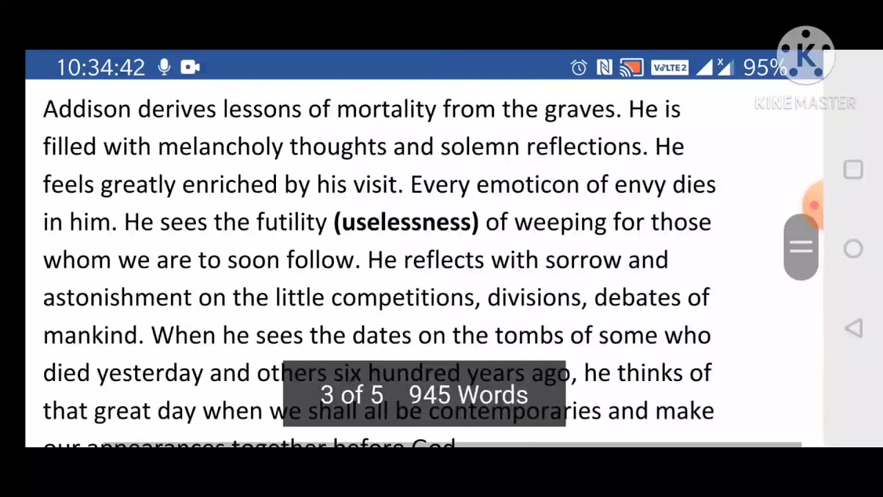 MEDITATIONS IN WESTMINSTER ABBEY Joseph Addison by Dr Neeta Mathur