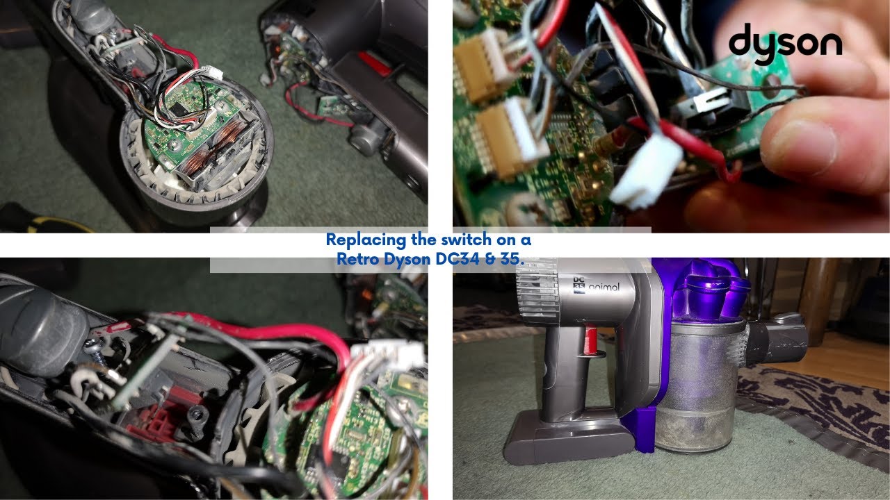 A Dyson DC35 with a broken switch - The easiest way to replace it...