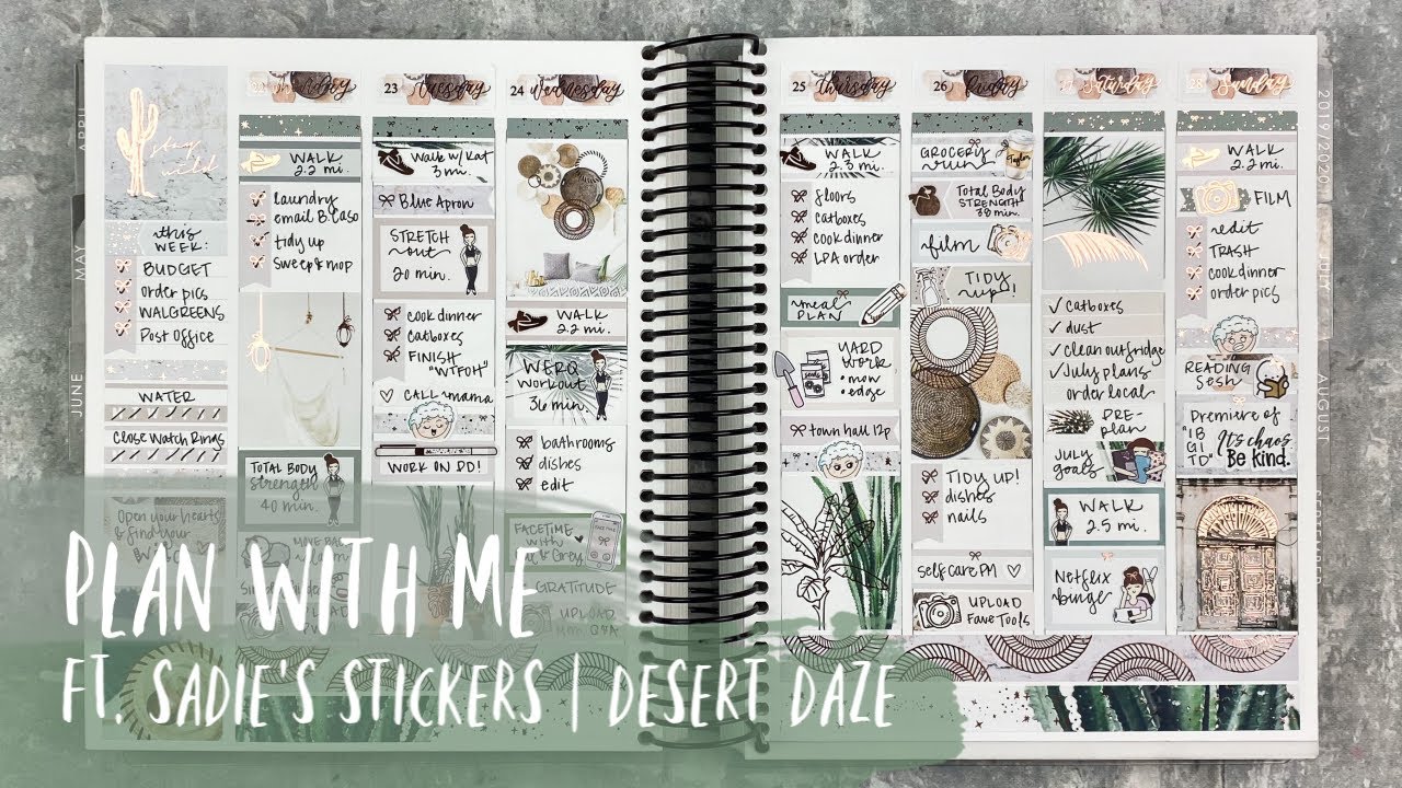 ПЛАНИРУЙТЕ СО МНОЙ | при участии Sadie's Stickers | DESERT DAZE | tattooed teacher plans