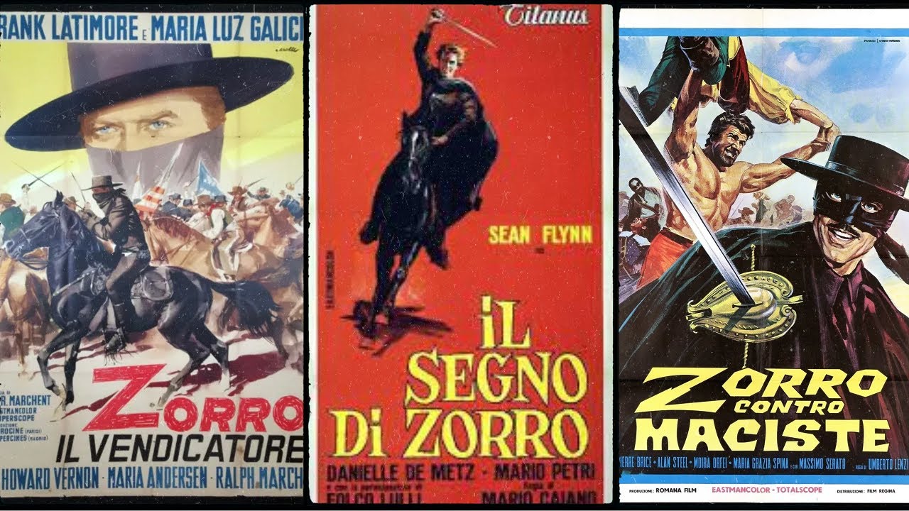 🦊⚫ Tutti gli ZORRO #5 | PARTE 1 ⚫🦊 in Film, Cartoni Animati, Serie TV (1960 / 1969) 📽