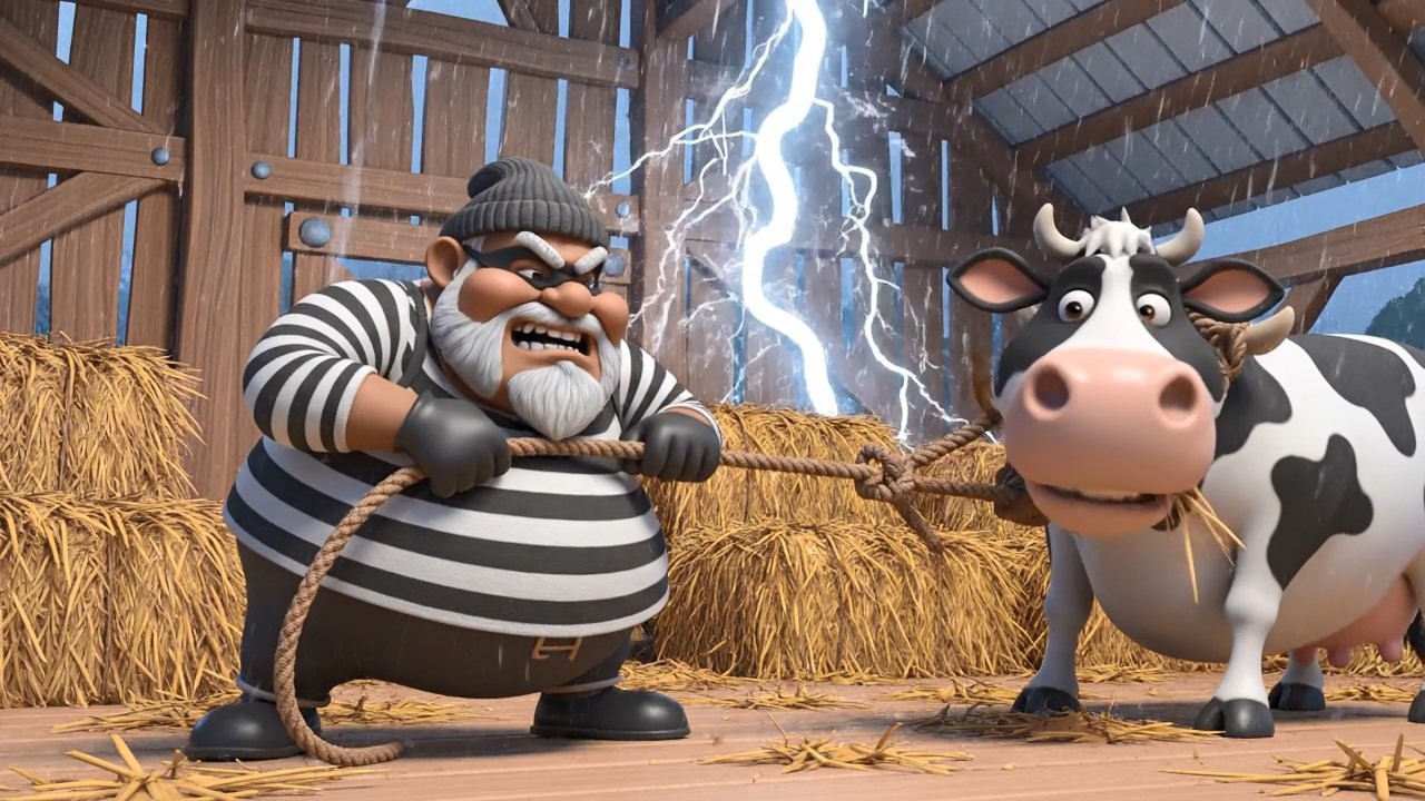 Thief in Old MacDonald's Farm!🐥 EP-11 | Funny Farm Cartoon for Kids | Sneaky Thief & Surprise Chicks