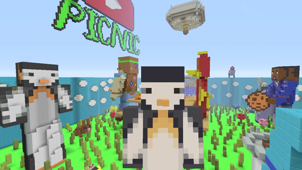 YouTubers Picnic - Minecraft XBOX Hide and Seek